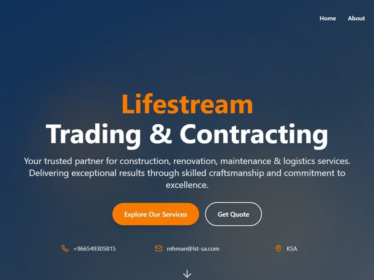 Lifestream Trading & Contracting homepage